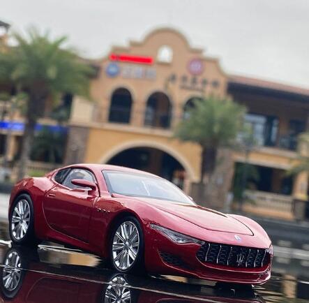 Alfieri Alloy Sports Car Diecast High Simulation Sound And Light Model Toy Vehicle Collection Gifts Toys for boys