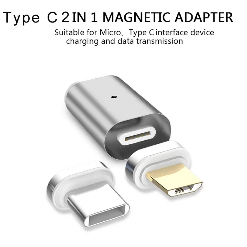 Магнитный Тип C Женский Micro USB+ type C Мужской адаптер для быстрой зарядки и передачи данных для samsung huawei Xiaomi htc Android