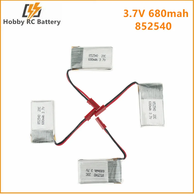 Литий-полимерный аккумулятор 3 7 в 680 мА/ч для FY550 F550 MJX X400 JXD 509G 509 Вт камера
