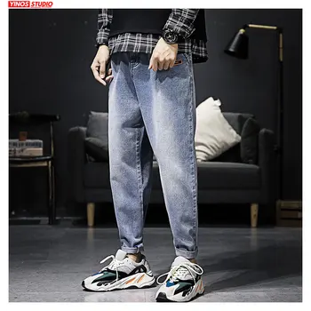 

Dropshipping 2020 Spring Vintage Toursers Mens Pants Male Distressed Jeans Mens Streetwear Cargo Pocket Denmin Pants