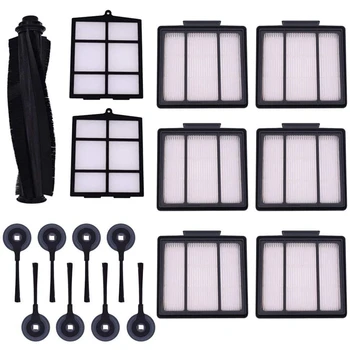 

Replacement Parts for Shark ION Robot Vacuums with 1 Roller Brush 6 HEPA Filters 8 Side Brushes 2 Mesh Filters