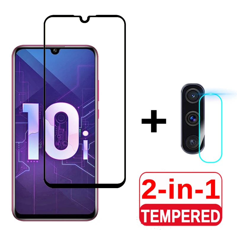 Защитное стекло 2 в 1 для Huawei Honor 10i закаленное защитная пленка экрана 10 Lite Honer i Light