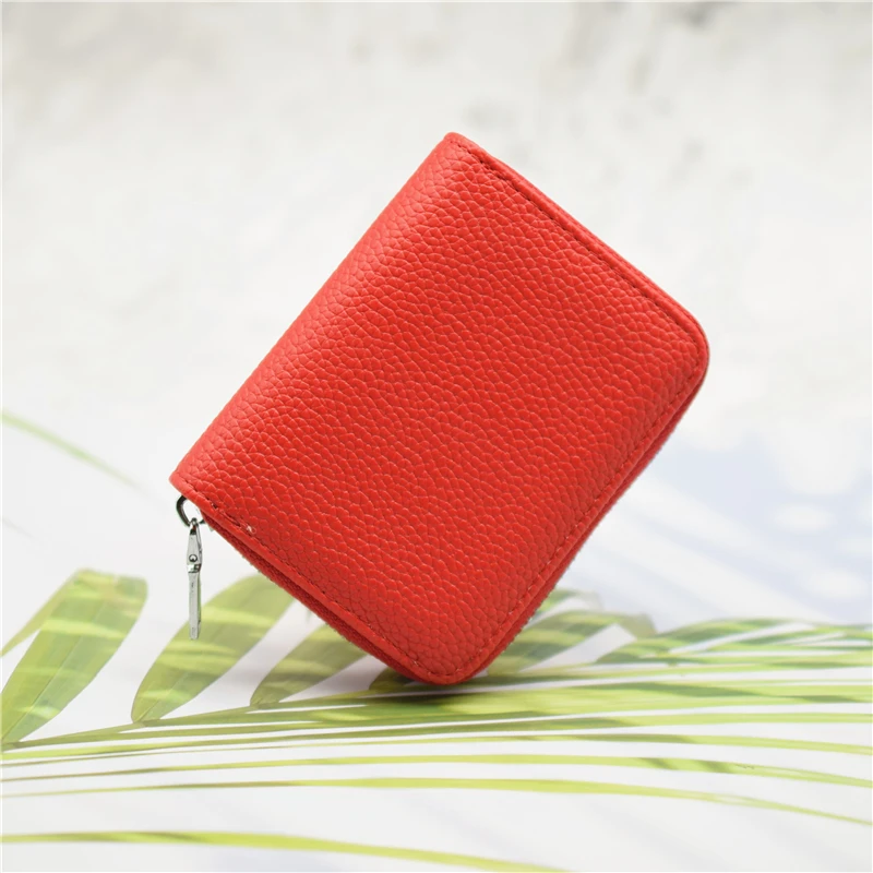 Bank/ID/Credit Card Holder Wallet Women/men Red/black/blue/pink/coffee/brown Female Business Card Holder PU Leather Case