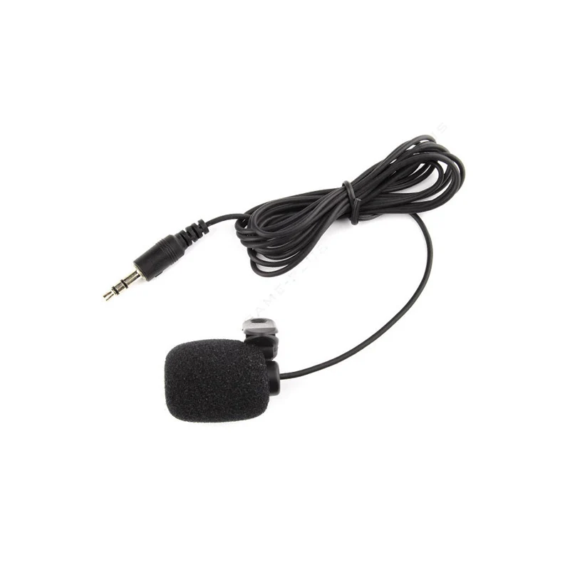 

3.5mm Mini Studio Speech Mic Microphone Clip On Lapel For PC Notebook 1.5M
