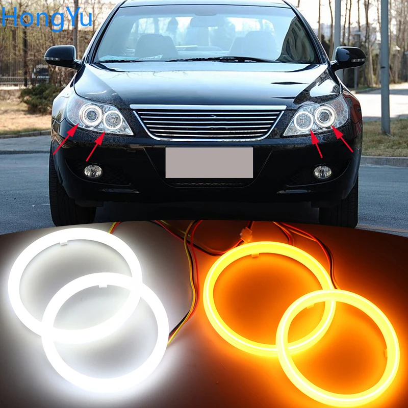 for BYD F6 2008 2009 2010 2011 2012 Cotton Switchback LED Dual Color Angel Eye White Amber turn signal light | Автомобили и