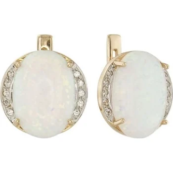 

Aloris earrings with cubic zirconia and Red Gold Opals