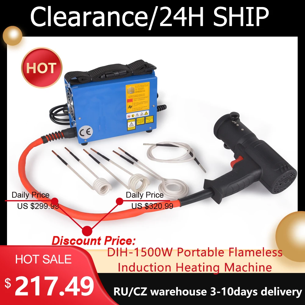 DIH 1500W Portable Flameless Induction Heating Machine Quickly Heating