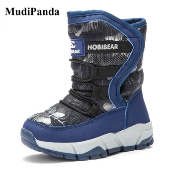 

MudiPanda Winter Kids Boots Girls Boots Outdoor For Children Boys Platform Shoes Fashion Mid-Calf Girls Footwear