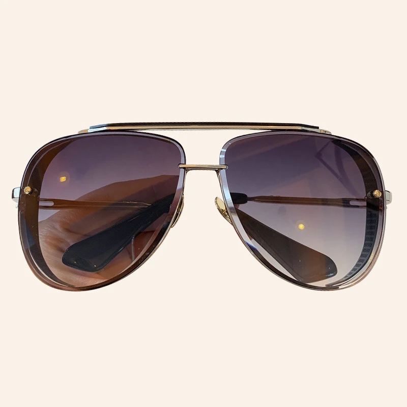 No.6 Sunglasses Высокое качество пилот солнцезащитные очки для мужчин с фирменным дизайном Зеркальные Солнцезащитные очки женские UV400 - Цвет линз: No.6 Sunglasses