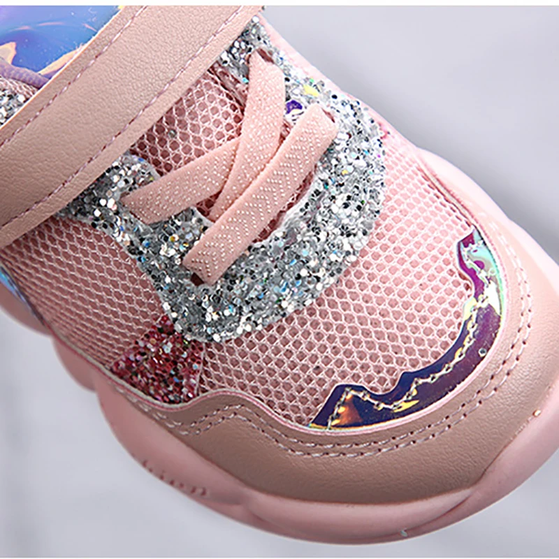 Кроссовки для подростков; кроссовки для маленьких девочек; Весенняя теннисная обувь для девочек; Новогодняя обувь для малышей; спортивная дышащая обувь в стиле унисекс