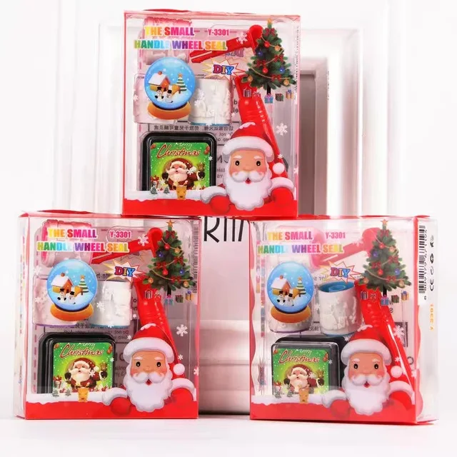 Dinosaur Cartoon Roller Seal with Ink Pad Children's Encouragement Seal Christmas Student Prize Teacher Encourage Children 4