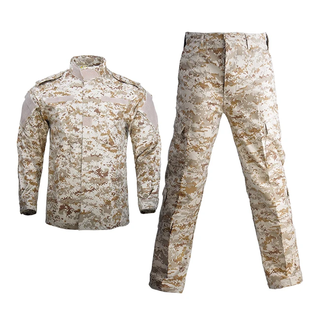 Military Uniform Camouflage Tactical Suit Men Army Special Forces Combat Shirt Coat Pant Set Camouflage Militar Soldier Clothes desert digtal