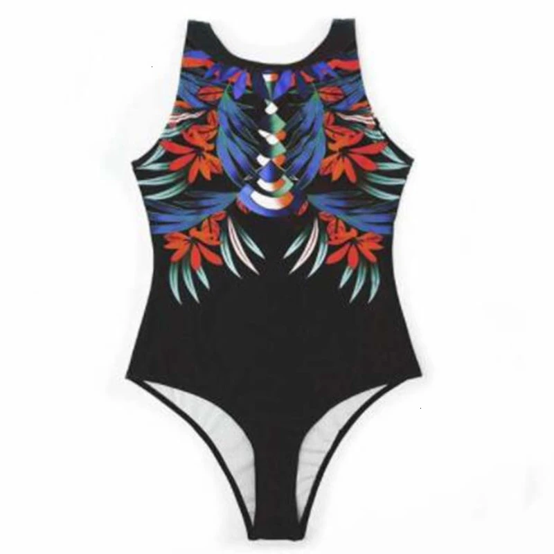 Сексуальный купальный костюм с принтом закрытый купальный костюм женский купальный костюм Пуш-Ап купальный костюм для пляжа бассейн женский купальный костюм - Цвет: A20038D