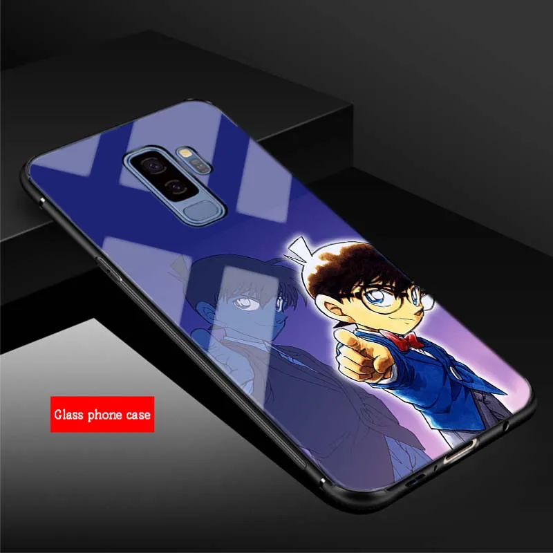 Рубашка в стиле детектива Конана для samsung Galaxy NOTE 8 9 S8 S9 S10 плюс A6 A6S A8 A7 J6 J8 закаленное Стекло чехол для телефона - Цвет: B19071309-09.jpg
