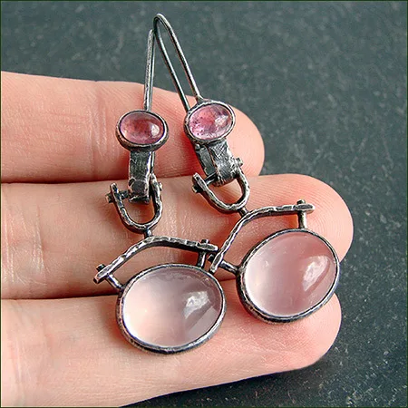 

2019 Vintage Delicate Clear White Moonstone Earrings Tribal Jewelry Ethnic Ancient Metal Purple Rhinestone Pendant Earrings