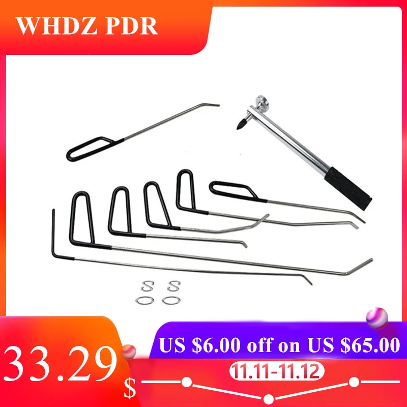 WHDZ стержни Крюк Инструменты безболезненный вмятин ремонт автомобиля набор