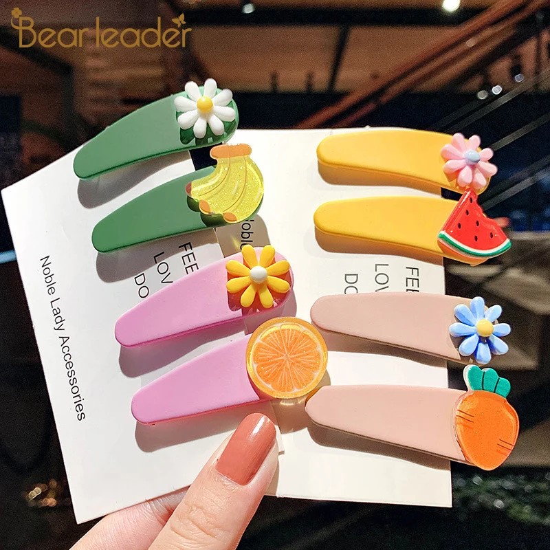 Bear Leader 2 шт. милые новые женские заколки для волос с принтом аксессуары девочек