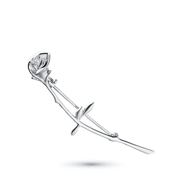 

Brooch made of silver with a diamond