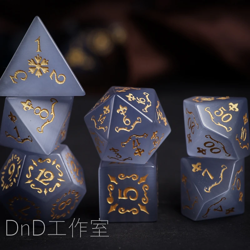 7pcs Grey Opal Dice Running Group Coc Running Group Dnd Dice Cthulhu Trpg Dice Board Game Dice Game Dice Can Be Customized Prisms Aliexpress