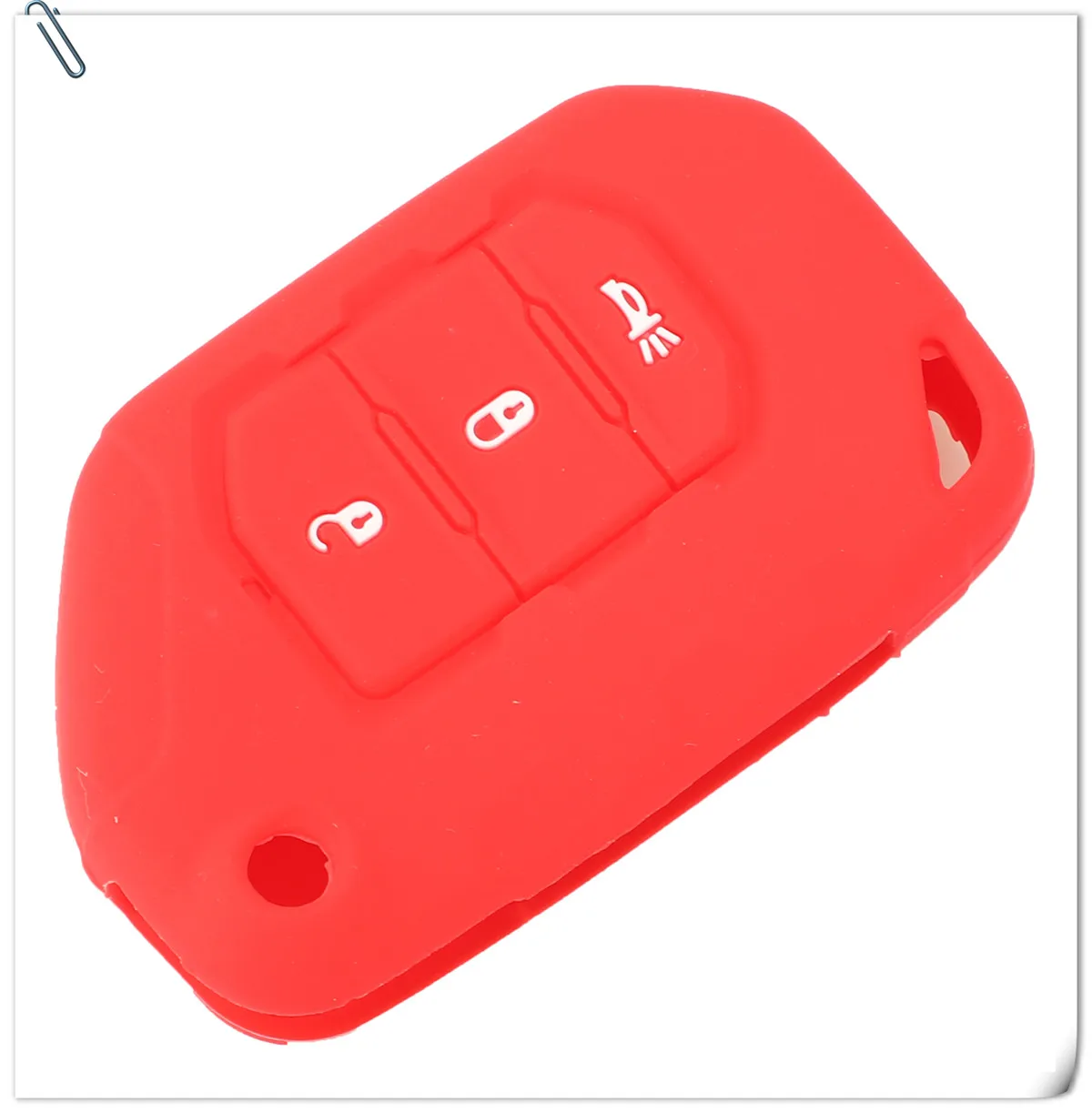 Keyforkess 30pcs custodia protettiva per portachiavi in Silicone per Jeep Wrangler JL 2018 2019 3 pulsanti Flip Remote Skin Rubber Protect Holder - H491e90fe2f8544918ccfac73d5c84c67m