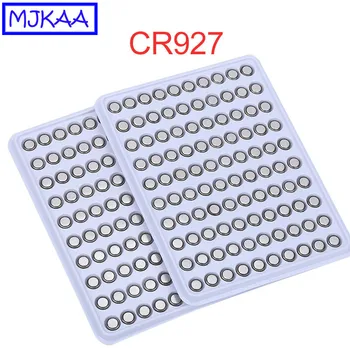 

MJKAA 100pcs CR927 3V Lithium Button Cell Coin Battery DL927 BR927 ECR927 5011LC 35mAh Lamps Electronic Batteries