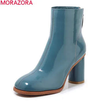 

MORAZORA 2020 Large size 33-43 genuine leather women brand boots black color classic party shoes woman winter ankle boots