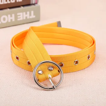 

Simple Solid Cotton Canvas All-match Waist Fashion Casual Canvas Belt Buckle Belt For Men And Women Waistband Leisure Belt Z426