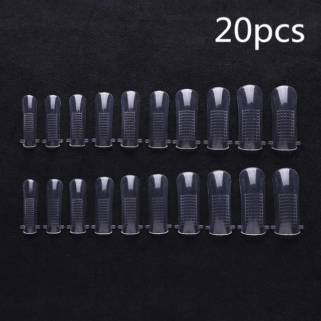 MSHARE Dual Forms Nail Tips Mold Poly Gel Acrylic Nails Molds Acrylic Gel System Form False 4
