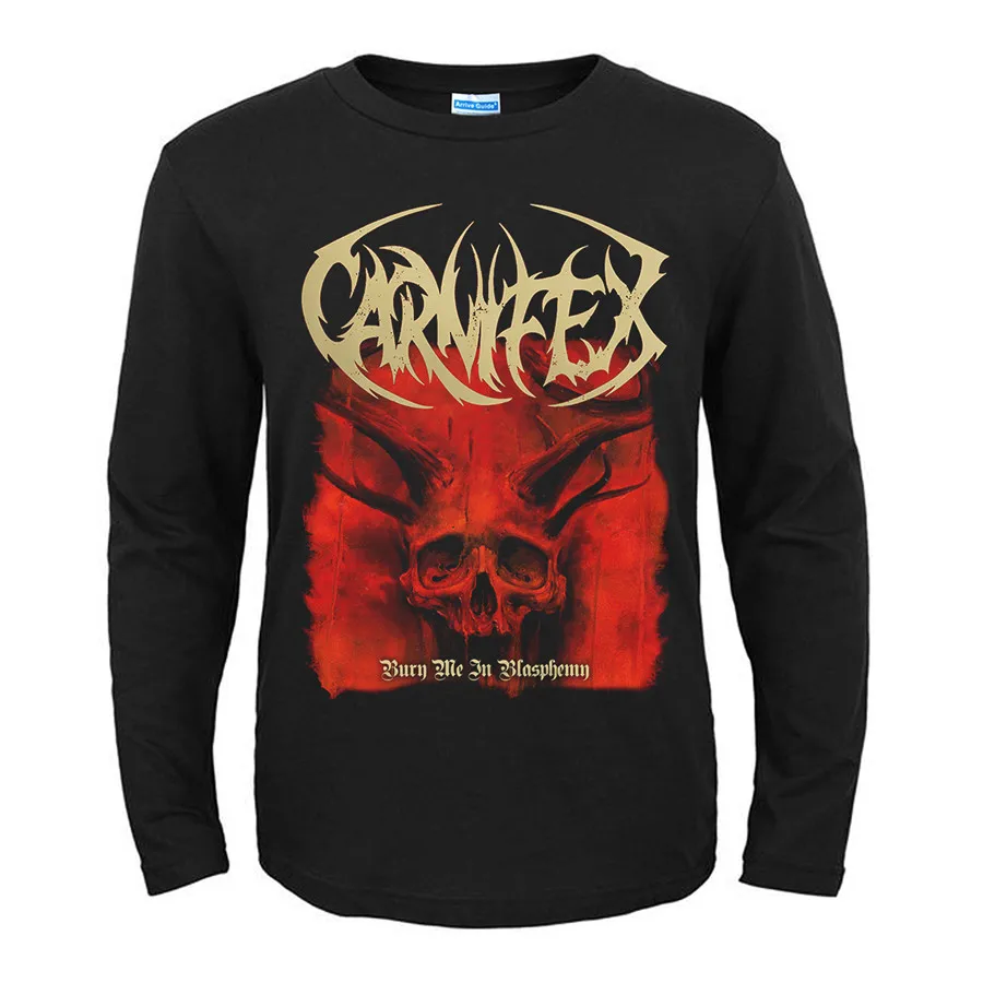 2 9 дизайнов Carnifex рок Мужская и женская рубашка с длинными рукавами Панк 3D череп кости Смерти тяжелый мелодичный металлический демон футболка для скейтборда - Цвет: 2