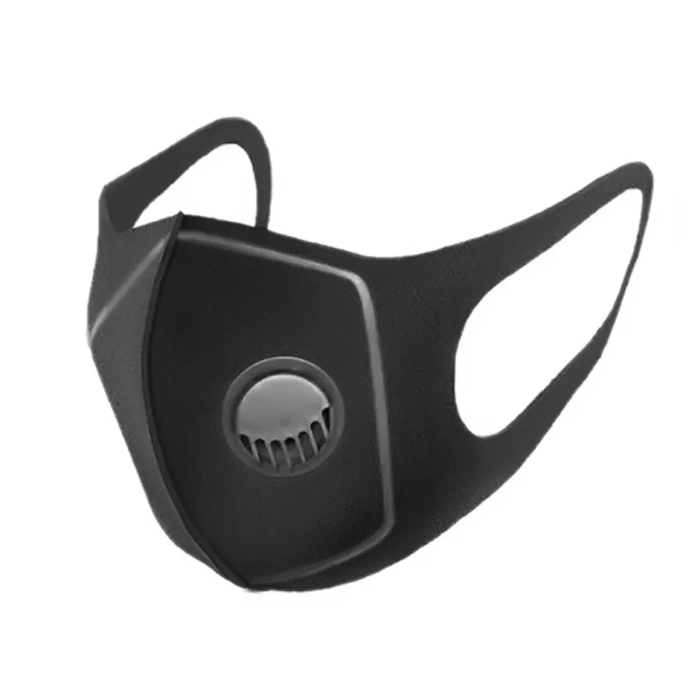 Для мужчин и женщин Анти-туман маска пыли Pm2.5 активированный уголь маска черный фильтр дыхательный клапан Складная маска - Цвет: Оранжевый