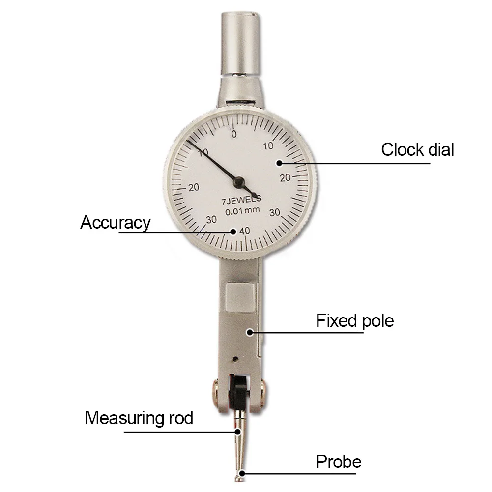 0,01 мм Зонд точность измерения 0-0,8 мм рычаг циферблат тестовый индикатор аналоговый дисплей водонепроницаемый микрометр манометр портативные весы