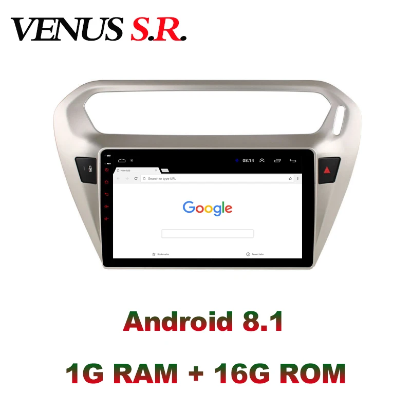 VenusSR Android 8 1 2.5D автомобильный dvd для peugeot 301 Citroen Elysee 2013 2016 мультимедиа головное