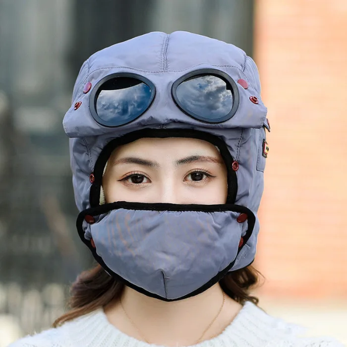 Thermals зимняя охотничья шапка утолщенная теплая с ветрозащитной маской защита ушей для наружного применения-MX8