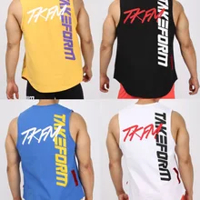 Мужской жилет для фитнеса с надписью «Muscle Brother» и железным жилетом, тренировочный костюм в форме буквы I, Спортивная свободная футболка без рукавов