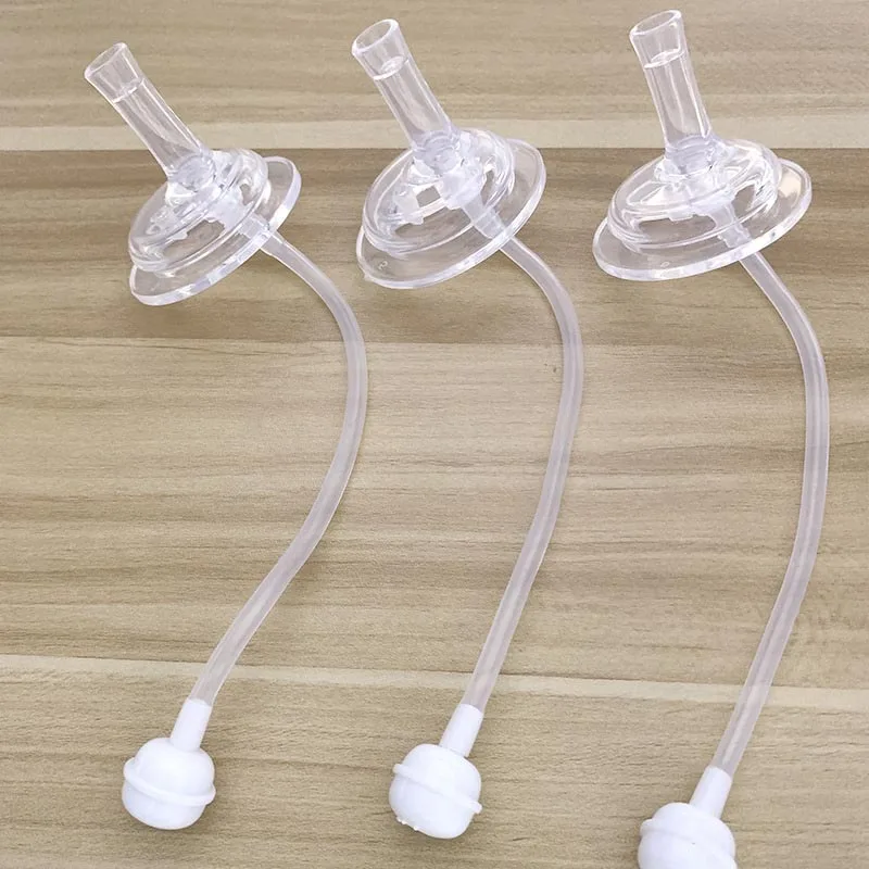 2Set Baby Bottle Straw Cup Straw Accessories Replacement Wide Mouth Caliber Silicone Feeding Accessories 6