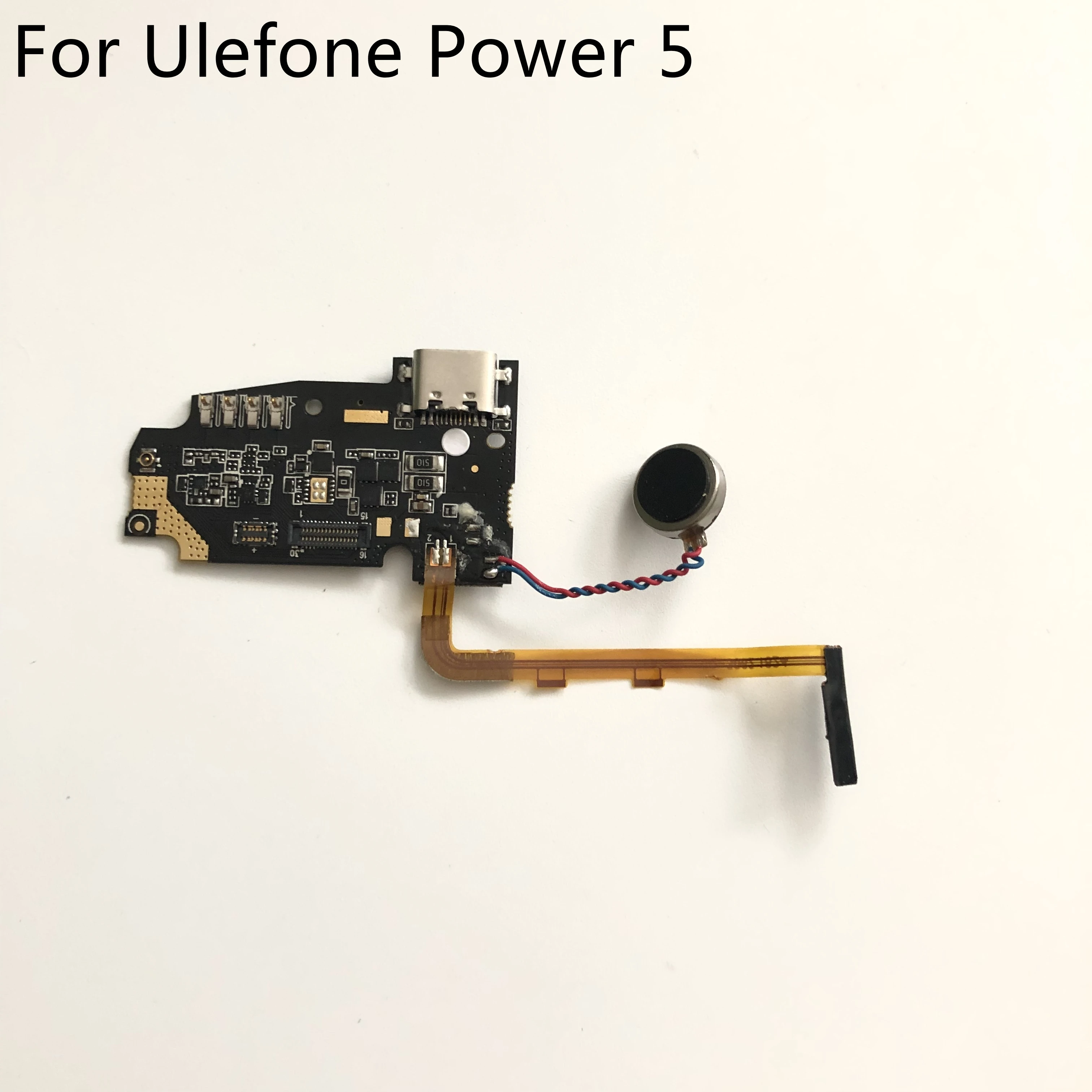 Б/у зарядная плата с USB разъемом + вибромотор для смартфона Ulefone Power 5 MTK6763