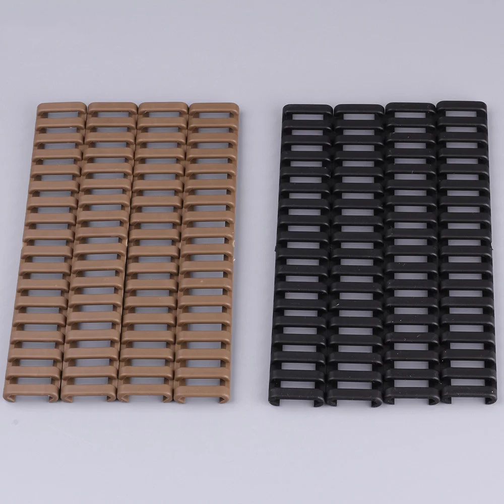 

Tactical Gun Accessories 4pcs/set 17 Slot Heat Resistant Rifle Handguard Weaver Picatinny Ladder Rail Rubber Cover Black/Tan