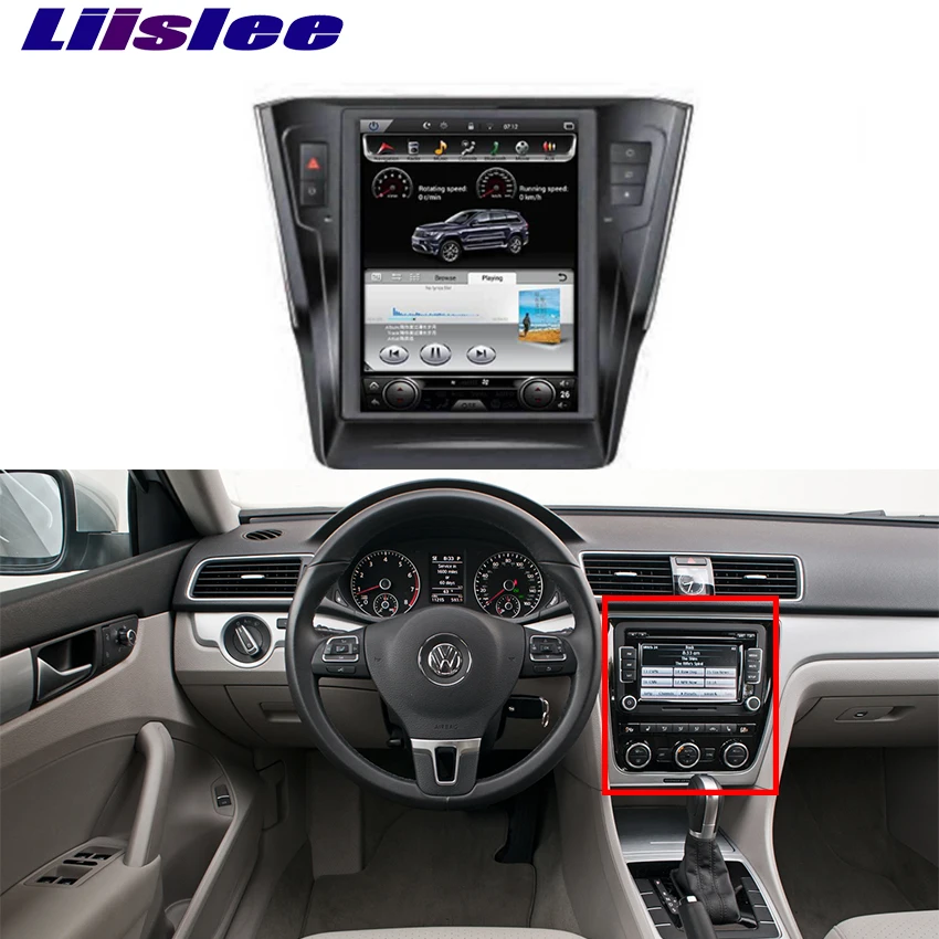 Liislee 2 din Android автомобильный навигатор GPS для Volkswagen PASSAT 2012 ~ 2013 Аудио Видео Радио HD