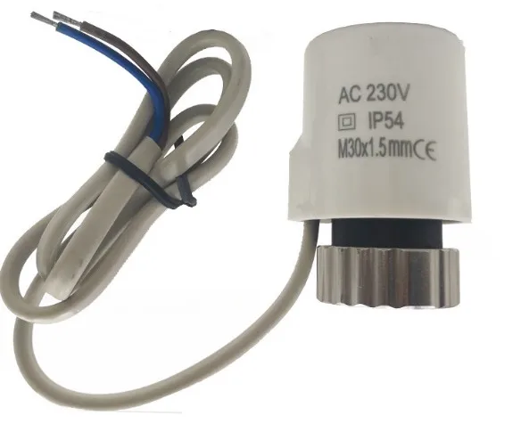 Actuador térmico eléctrico de 230v, válvula de calefacción para suelo múltiple, calefacción, suelo radiante