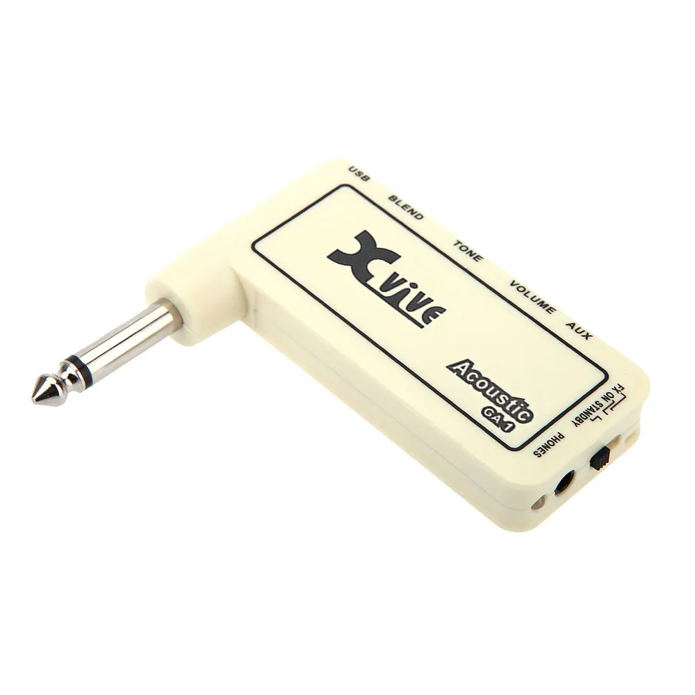 Mini Rechargeable Electric Guitar Plug Headphone Amp Amplifier Original Sound
