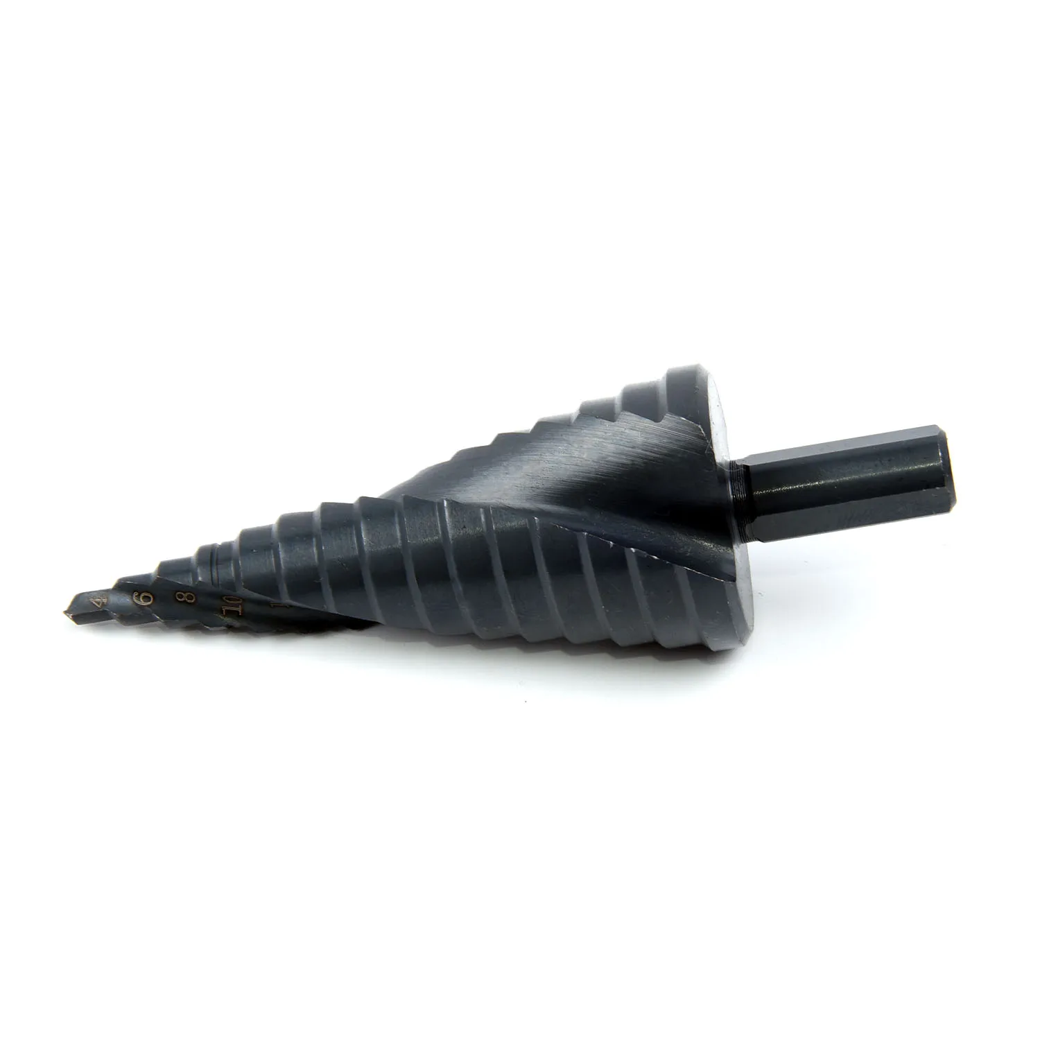 

1PC 4-32MM Step Conical Nitride Coated HSS Spiral Step Drill Tool Black