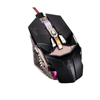 

KCPDS Gaming Mouse Ergonomic Wired Mouse 8-Key LED 4000 DPI Optical Programmable USB Computer Macro Mouse Wired Gaming Mouse wit