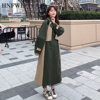 

Double-breasted Windbreaker Female 2019 Autumn New Wild Casual Trench Coat For Women Fashion Women Clothing Z896