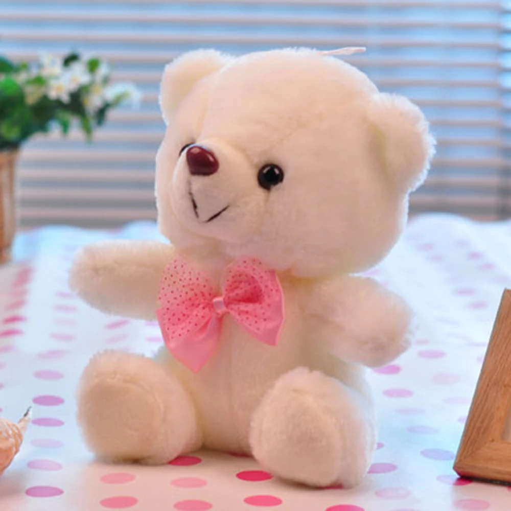 

Colorful LED Glowing Plush Toy Luminous Small Bear Stuffed Doll soft Toys Lovely Animal Birthday Gifts for Kids children Girl