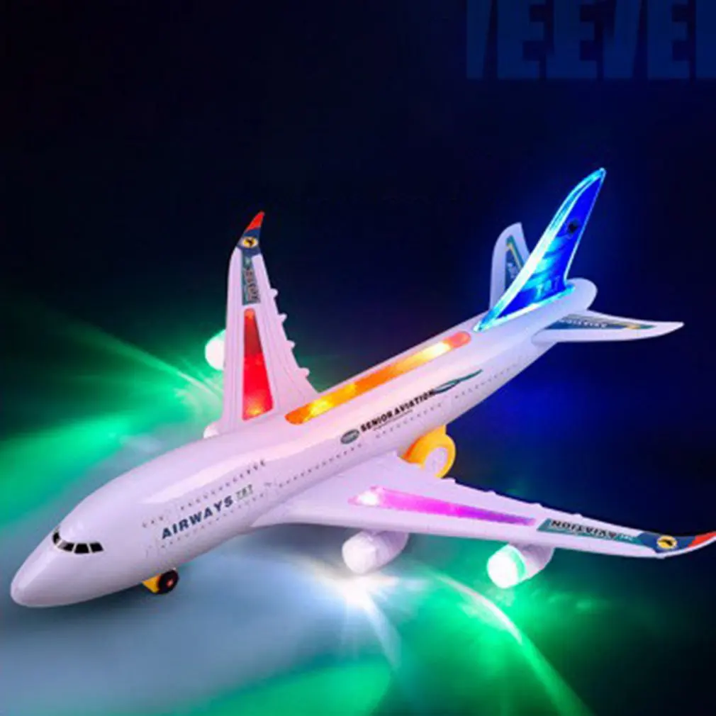 

Children'S Electric Airplane Toy ABS Plastic Safety Environmental Protection Light Sound Effect Drop Resistance