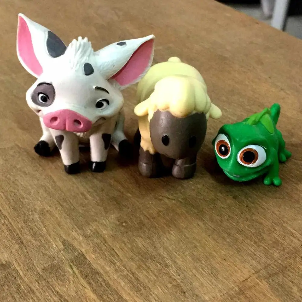 6cm Princess MOANA PET PIG Lamb Sheep Frog Mini PVC Action Figure Collectible Model Toy | Игрушки и хобби