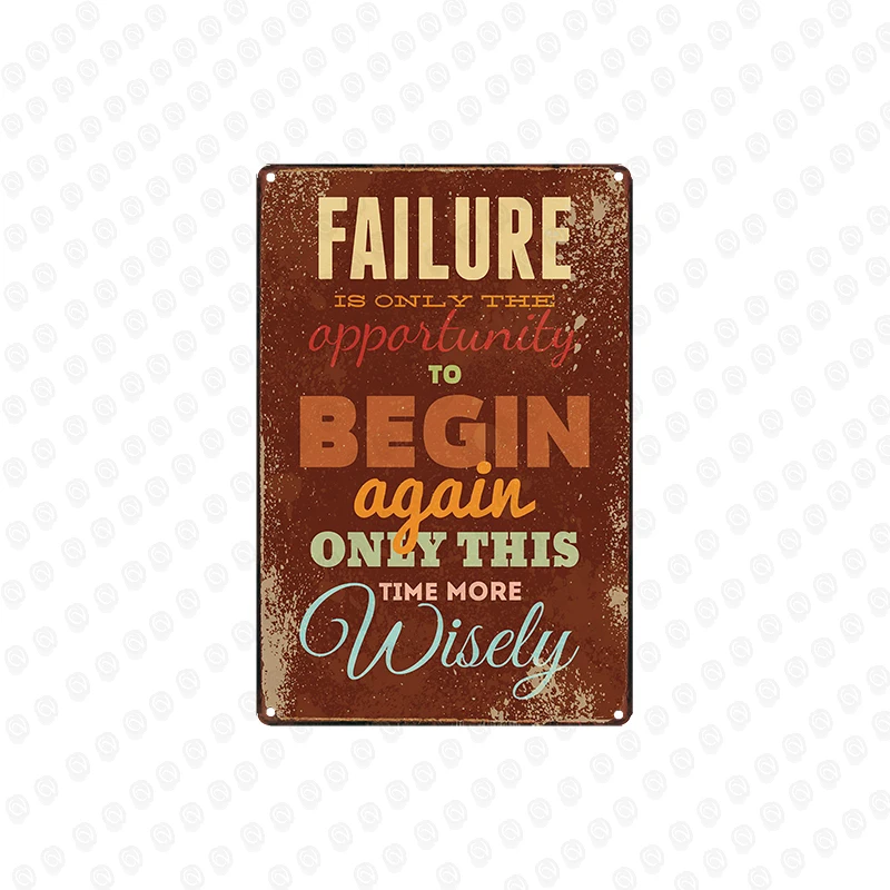 Положительный лозунг металлическая Настенная Наклейка живопись для дома кухня гостиная Парикмахерская магазин супермаркет Декор оловянные таблички со знаками