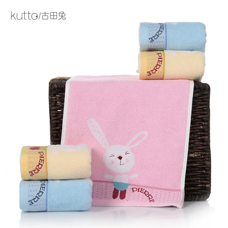 Cute Rabbit Baby Face Towel Hand Towels Washer Cotton Absorbent Feeding