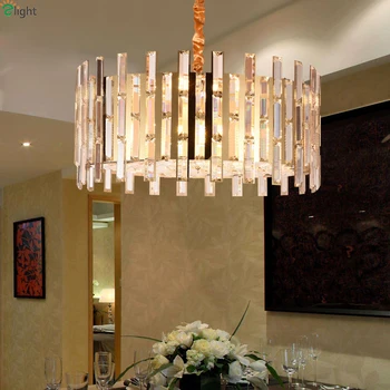 

Lustre Crystal Led Chandeliers Lighting Gold/Chrome Dining Room Led Pendant Chandelier Lights Living Room Hanging Lamp Fixtures