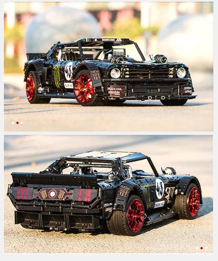 13108 приложение RC Technic автомобиль Ford Mustang Hoonicorn с мотором, совместимым MOC-22970 23009 строительные блоки кирпичи развивающие игрушки